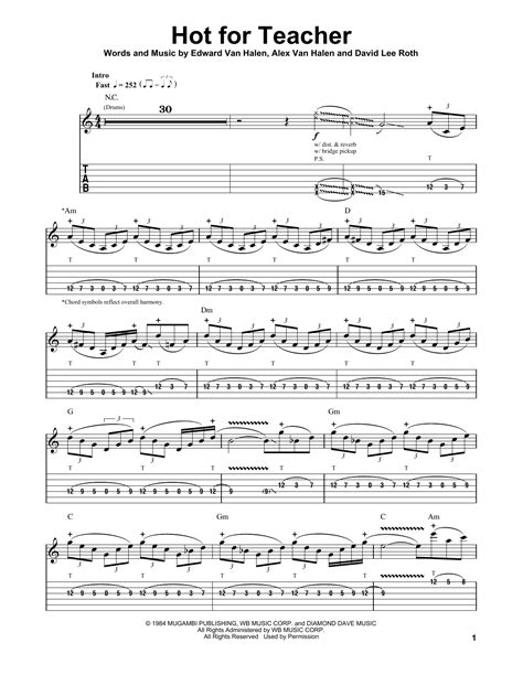 hot teacher solo|Hot for Teacher Guitar Pro tab .